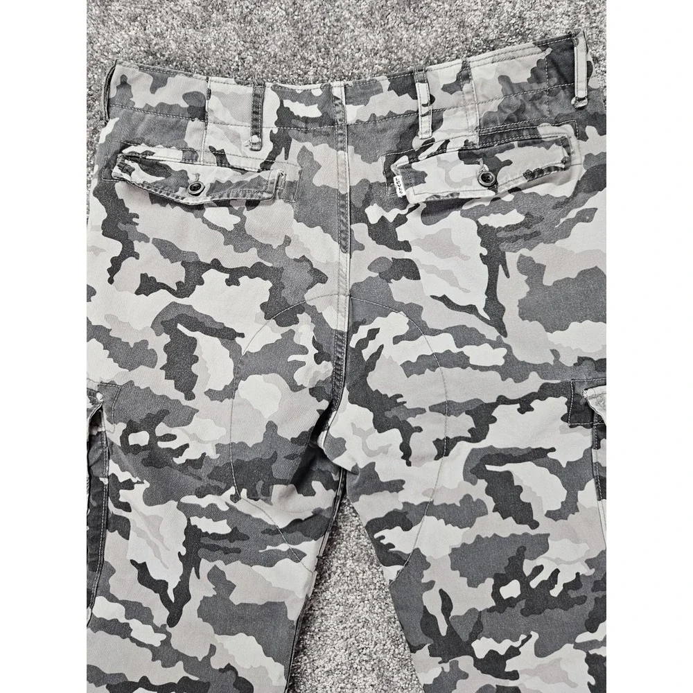 Levi's Ace Cargo Pants Men's Fits 32x29 Tag 32x32 Gray Camo White Tab Utility